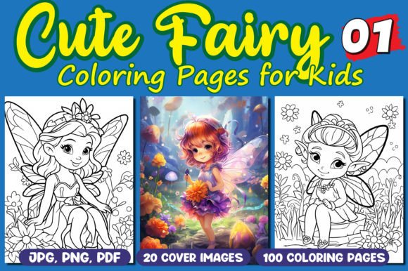 100 Cute Fairy Coloring Pages for Kids: A Magical Gateway to Creativity and Calm