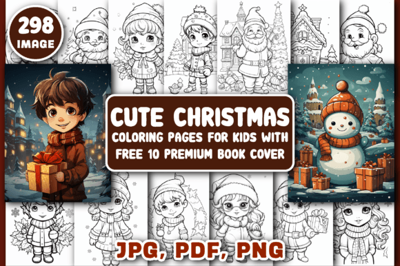 298 Cute Christmas Coloring Pages for Kids