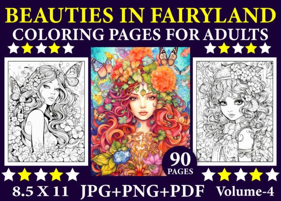 90 Beauties Fairyland Coloring Pages: A Practical Resource for Creators