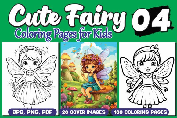 Cute Fairy Coloring Pages for Kids 04 – Magical Designs