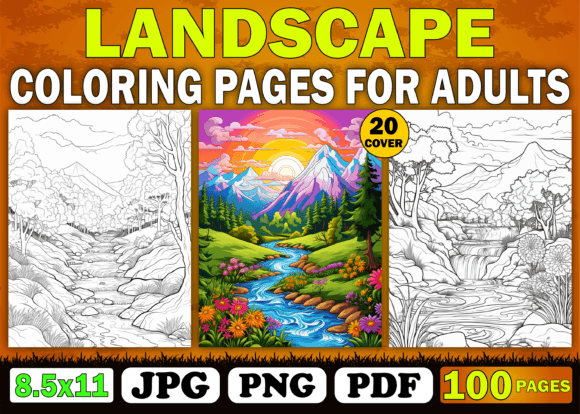 Exploring 100 Landscapes Coloring Pages for Adults: A Practical Guide to Volume 1 and Volume 2