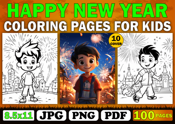 Happy New Year Coloring Pages for Kids: A Creative Start to the Year