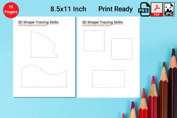 Mastering Scissor Skills with 2D Shape Scissor Skill 15 Pages Vol-2: A Complete Teaching Resource
