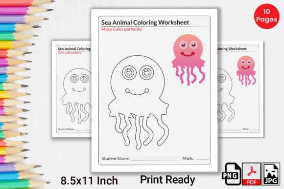 Sea Animal Coloring Page for Kids: A Creative and Educational Tool