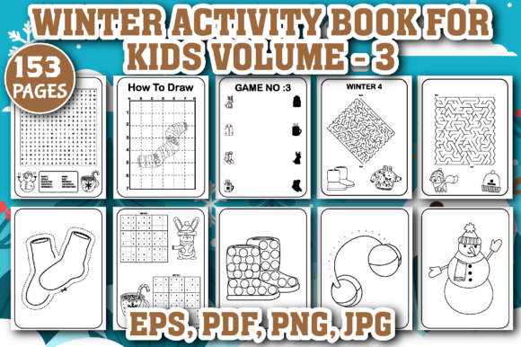 Winter Activity Pages for Kids Volume 3