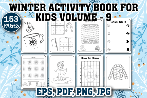 Winter Activity Pages for Kids Volume 9