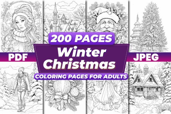 Winter Christmas Coloring Pages for Creatives