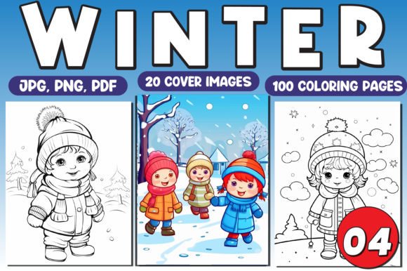 Winter Coloring Pages for Kids Vol - 04